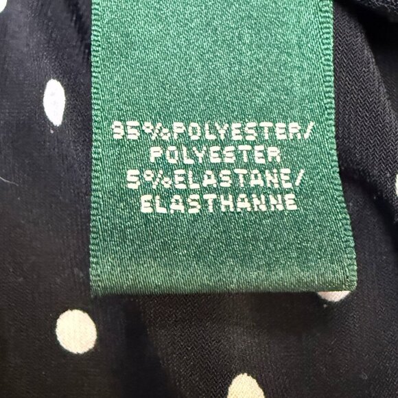 Lauren Ralph Lauren Women’s Black & White Polka Dot Faux Wrap Midi Dress, Size 8 - Picture 6 of 12